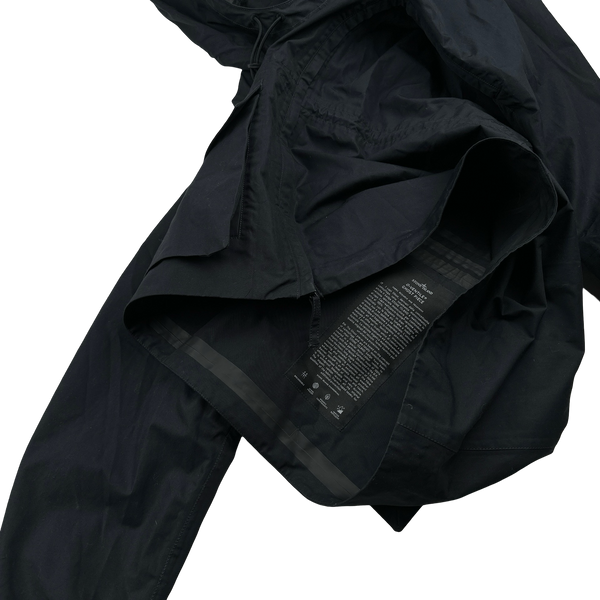 Stone Island 2022 Black O-Ventile Ghost Piece Pullover Smock Jacket - Large