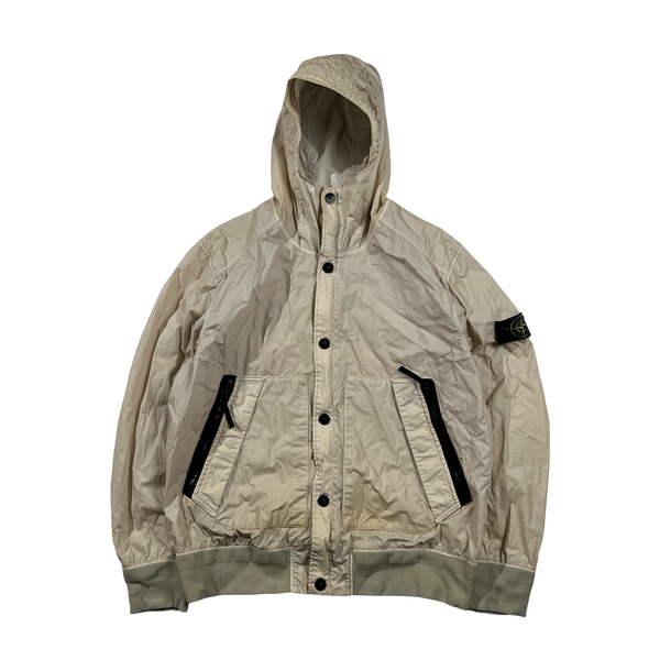 Stone Island 2014 Cream Mussola Gommata Lightweight Jacket - XXL