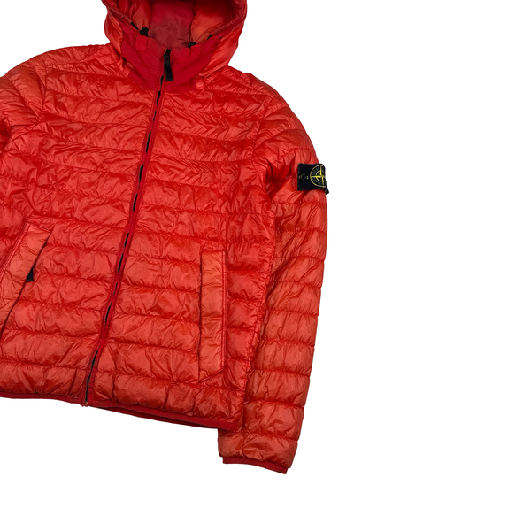 Stone Island 2016 Red Garment Dyed Puffer Jacket - Medium