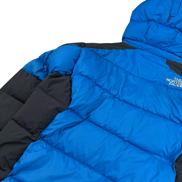 North Face Down Filled Blue Hooded Puffer Jacket - XL