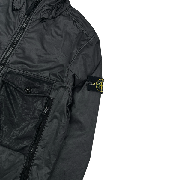 Stone Island 2020 Black Lamy Flock Jacket - Large