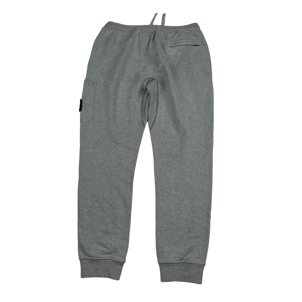 Stone Island Grey Cotton Jogging Bottoms - Medium