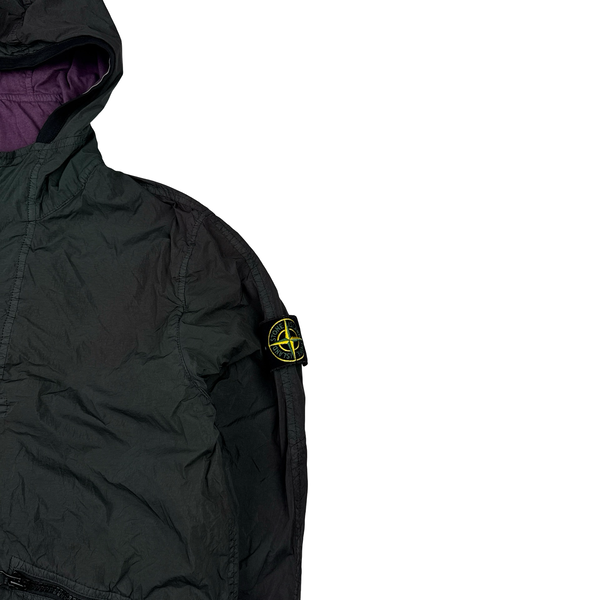 Stone Island Charcoal Garment Dyed Crinkle Reps NY Jacket - Small