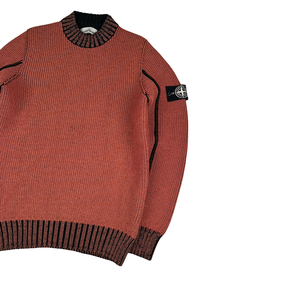Stone Island 2017 Red Heat Reactive Ice Knit Crewneck Jumper - Large