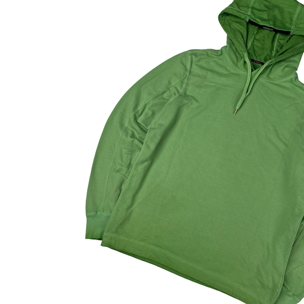CP Company Green Lens Viewer ReColour Hooded Jumper - Large