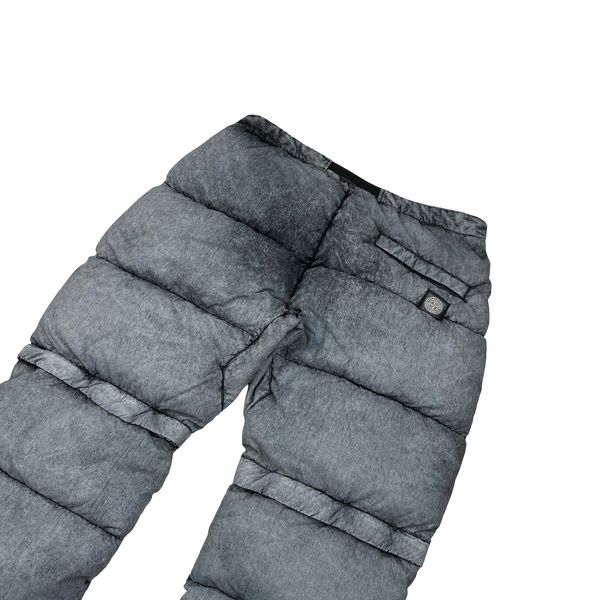 Stone Island 2017 Grey Tela Nylon Down Dust Colour 2 in 1 Trousers - Large