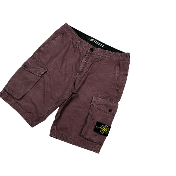 Stone Island 2021 Purple Cotton Shorts - 32"