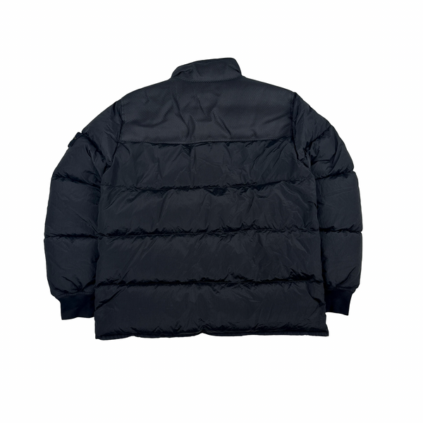 Stone Island 2021 Black Panama 6/3 HT Nylon Mix Fabrics Down- TC Puffer - Medium