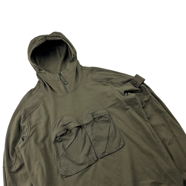 Stone Island 2018 Khaki Ghost Pullover Hoodie - Medium