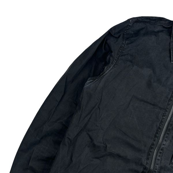 Stone Island 2019 Black Cotton Garment Dyed Overshirt - Medium