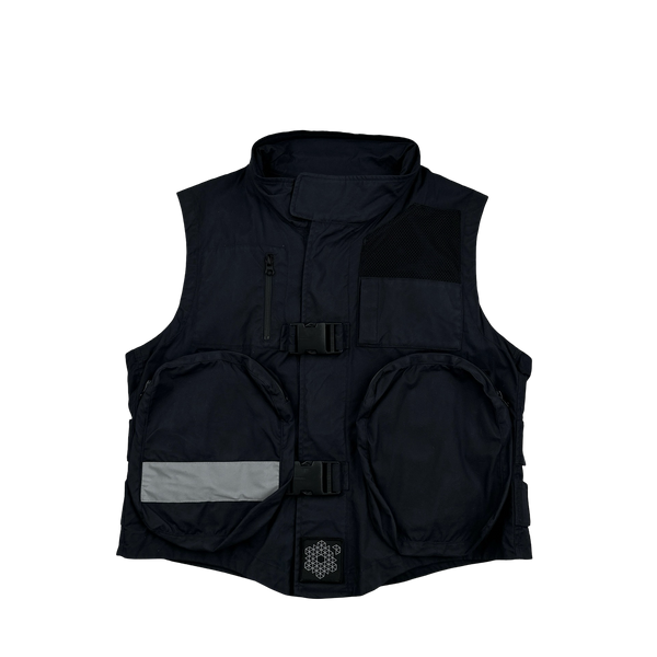 Plurimus Navy 3 In 1 Fur Hood Parka Vest Jacket - Medium