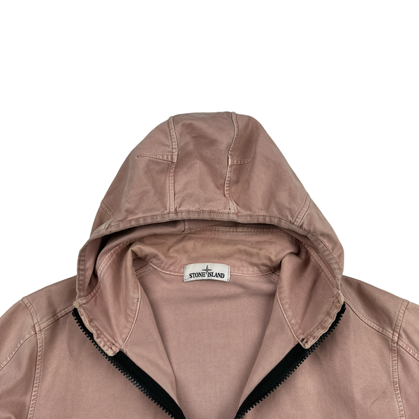 Stone Island 2016 Salmon Thick Cotton Hooded Overshirt - XL