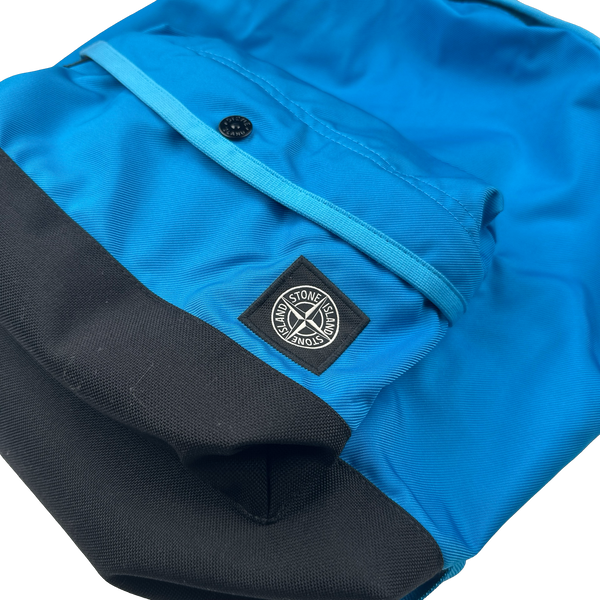 Stone Island Blue Spellout Compass Backpack
