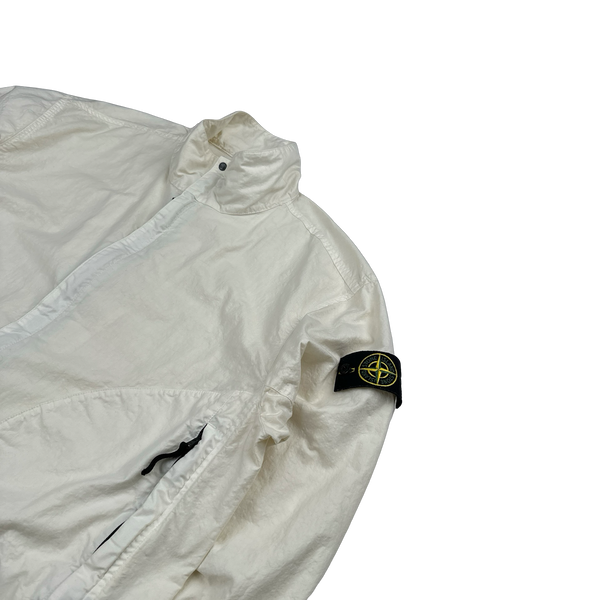 Stone Island 2025 Organic Nylon Panama TC Zipped Jacket - Large