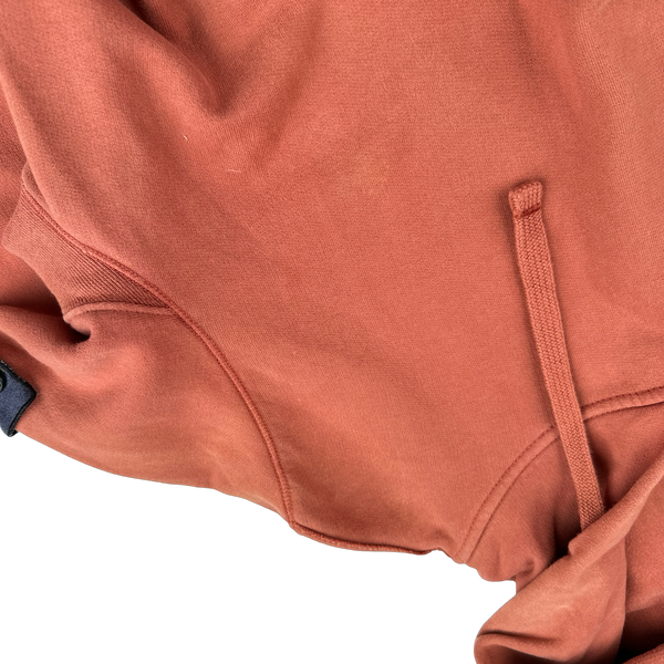 Stone Island Terracotta Cotton Pullover Hoodie - Small