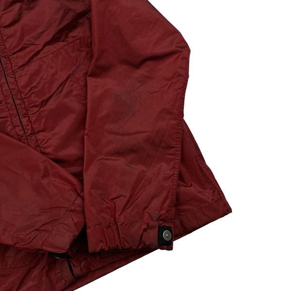 Stone Island 2007 Red Nylon Metal Hooded Jacket - Medium