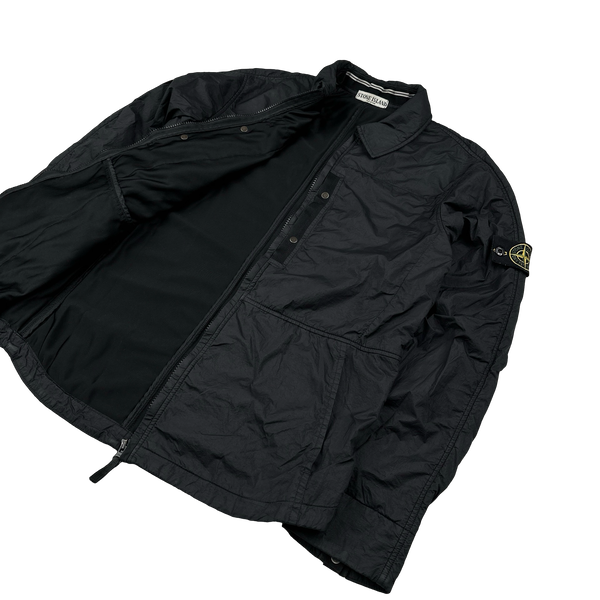 Stone Island Black 2009 Nylon Cotton Lined Overshirt - Medium