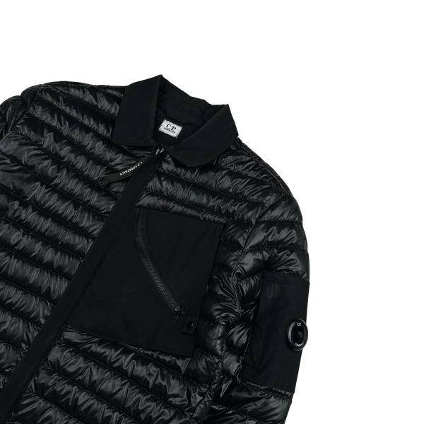 CP Company Black DD Shell Collar Puffer Jacket - Medium