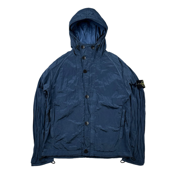 Stone Island 2014 Blue Nylon Metal Shimmer Jacket - Large