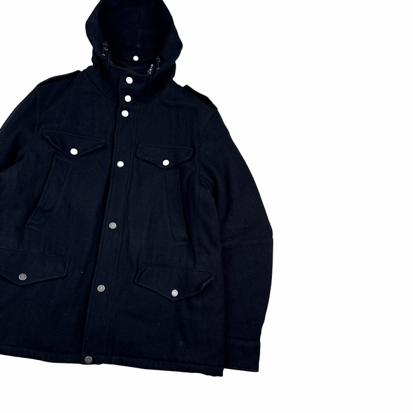 CP Company 1998 Navy Multi Pocket Wool Blend Jacket - 3XL