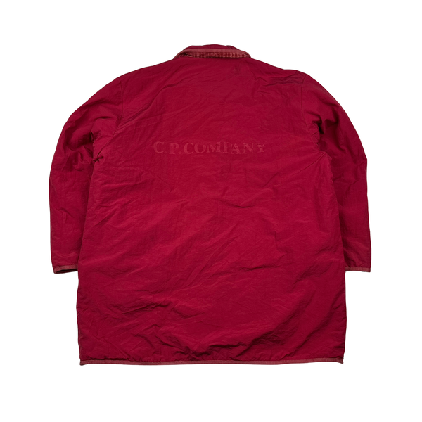 CP Company Vintage 1994 Pink Buttoned Reversable Spellout Badge Quilted Jacket - Large