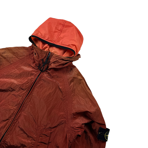 Stone Island 2006 Burnt Red Nylon Metal Shimmer Jacket - XL