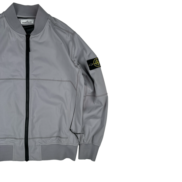 Stone Island 2018 Light Soft Shell Grid Check Bomber Jacket - XL