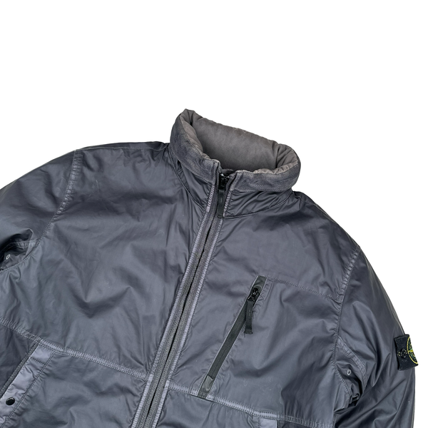Stone Island 2014 Charcoal Grey Quilted Mussola Gommata Jacket - XL