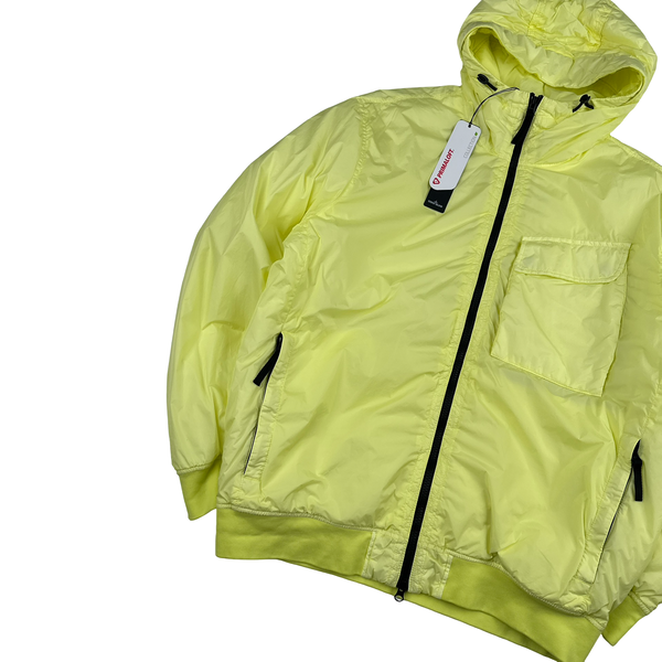 Stone Island 2022 Neon Yellow Crinkle Primaloft Lined Jacket - XL