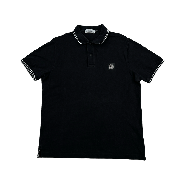 Stone Island 2019 Black Short Sleeve Polo Shirt - XL