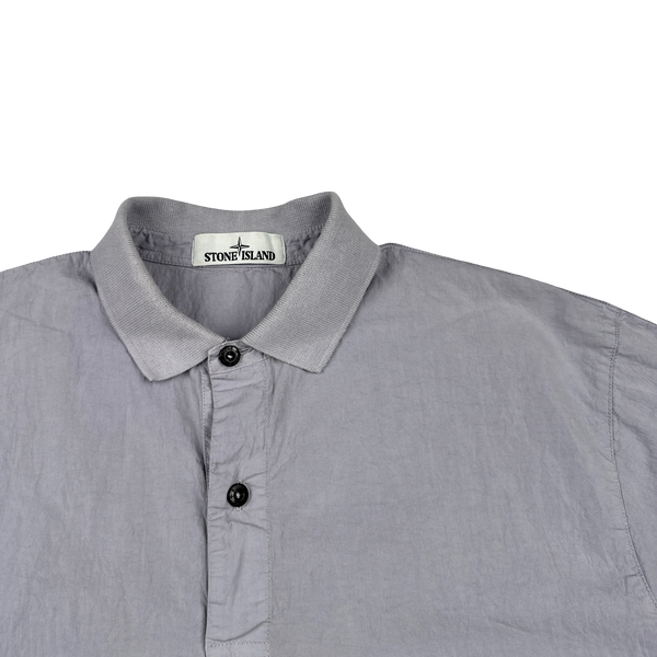 Stone Island 2016 50 Fili Folded Print Reflective Spellout Polo Shirt - Medium