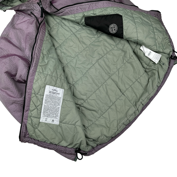 Stone Island Purple Green Lined Poly Colour Frame Weft Primaloft TC Jacket - XL