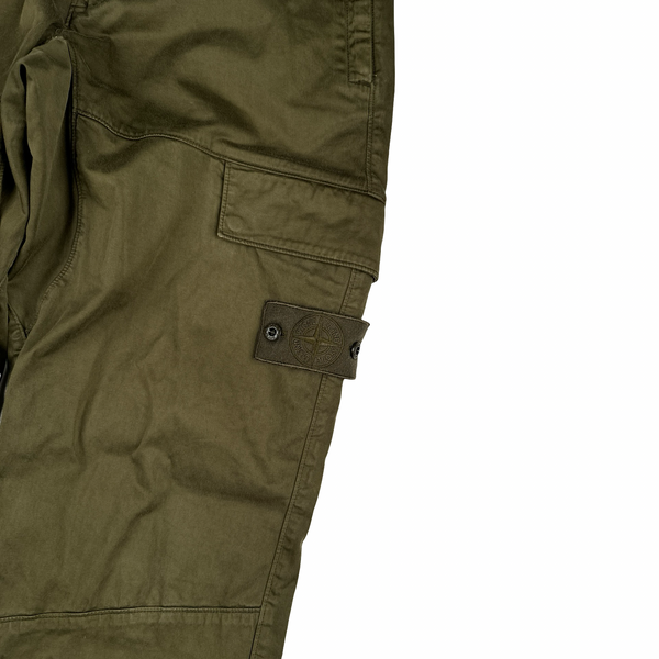 Stone Island 2021 Khaki Ghost Regular Fit Cargo Trousers - 30"
