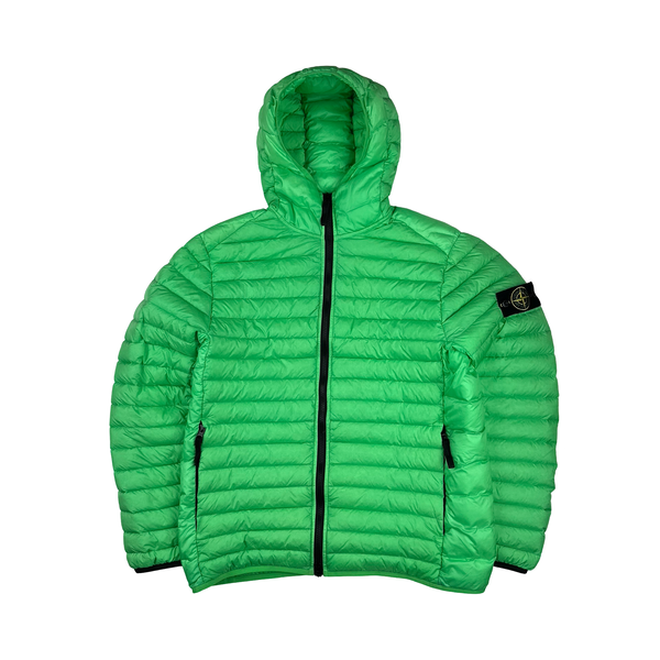 Stone Island 2022 Green Loom Woven R Nylon Down TC Puffer - Medium