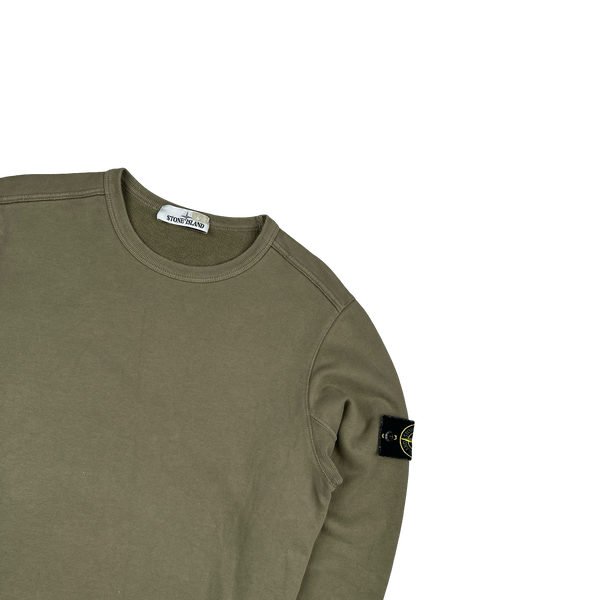 Stone Island 2018 Khaki Cotton Crewneck - Medium