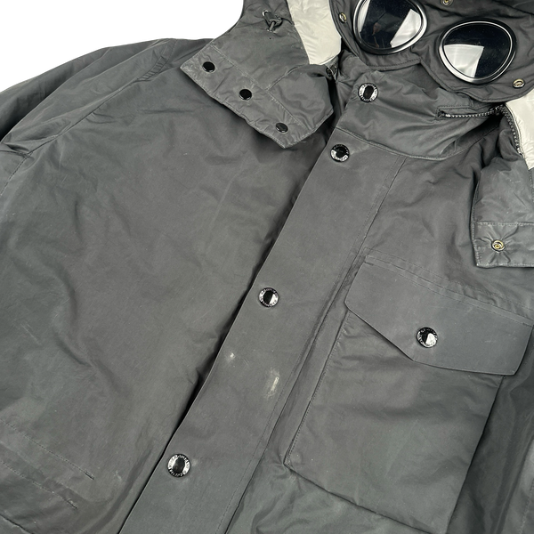 CP Company Black Micro M Down Filled Goggle Jacket - XXL
