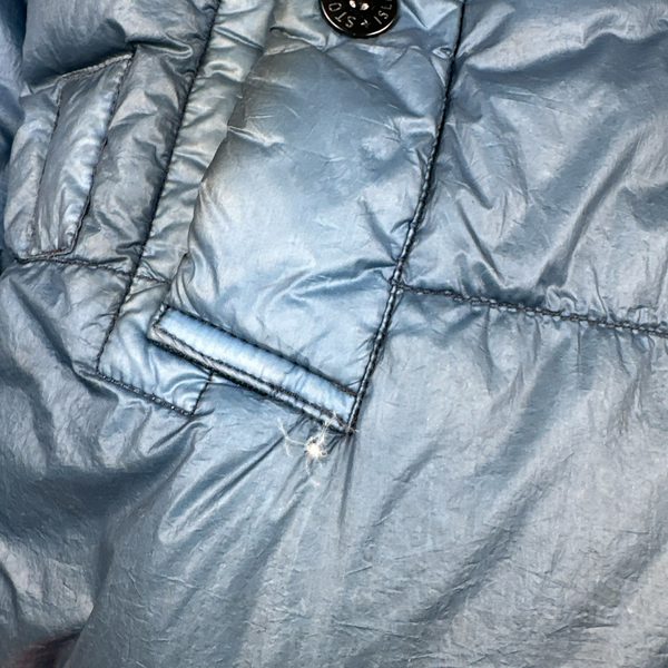 Stone Island Blue Garment Dyed Puffer Jacket - XL