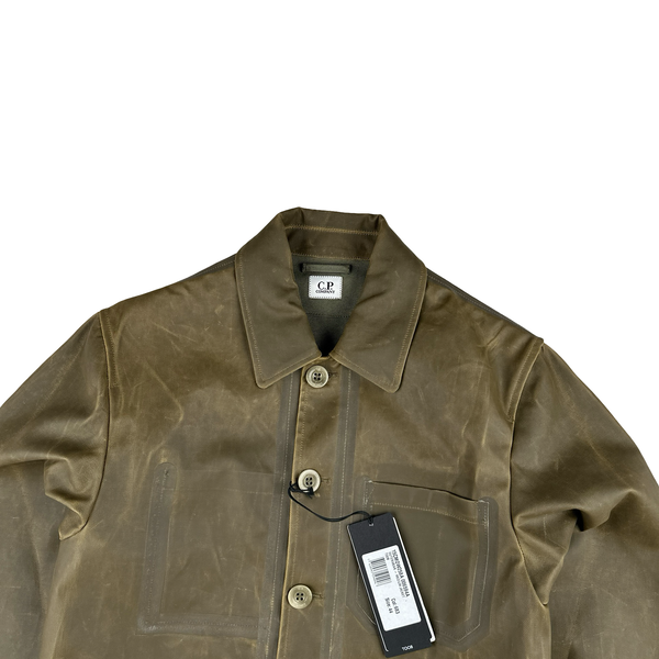 CP Company Khaki TOOB Two Spellout Collared Jacket - XS