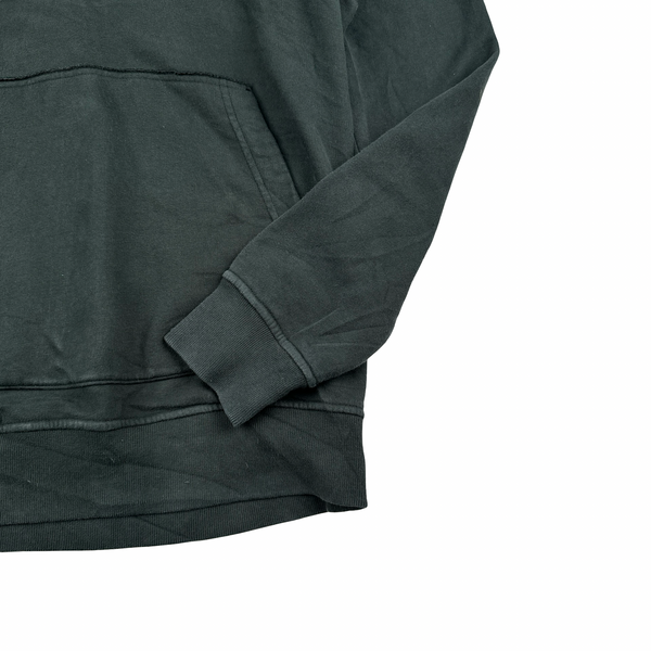 Stone Island 2019 Washed Green Cotton Pullover Hoodie - Large