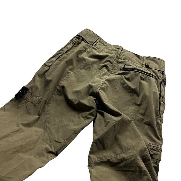 Stone Island Khaki 2010 Cotton Cargo Trousers - Medium