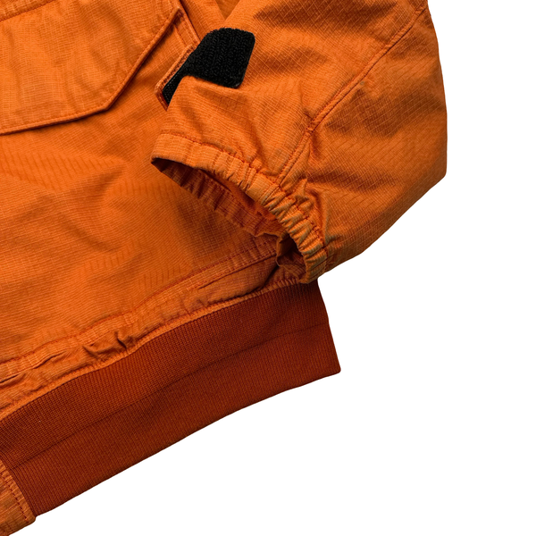 Stone Island 2019 Orange Reflective Weave Ripstop TC Jacket - Large