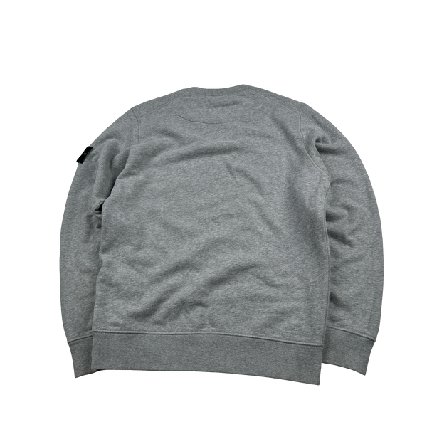 Stone Island 2021 Light Grey Crewneck Sweatshirt - Small