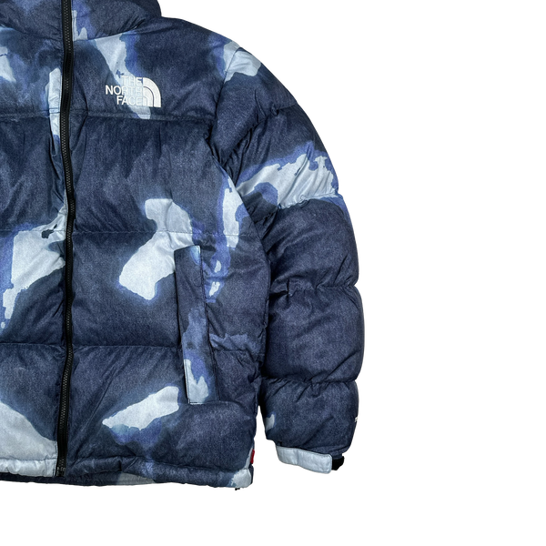 North Face X Supreme 700 FW/2021 Bleached Denim Down Filled Puffer Jacket - Medium