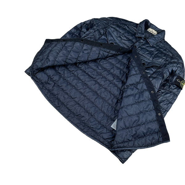 Stone Island 2015 Navy Down Filled Overshirt - Medium