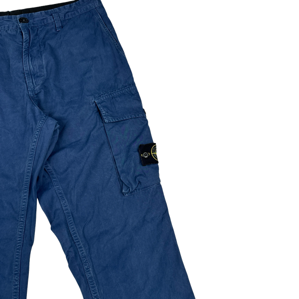Stone Island 2019 Blue Slim Fit Cargo Trousers - 32"