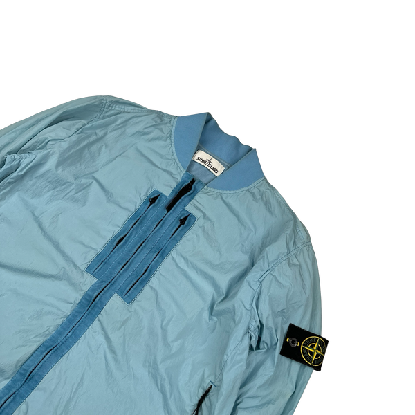 Stone Island 2017 Blue Garment Dyed Crinkle Reps Jacket - Medium