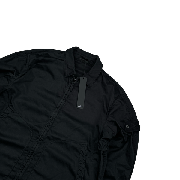 Stone Island 2022 Black Ghost Stretch Cotton Overshirt - XL