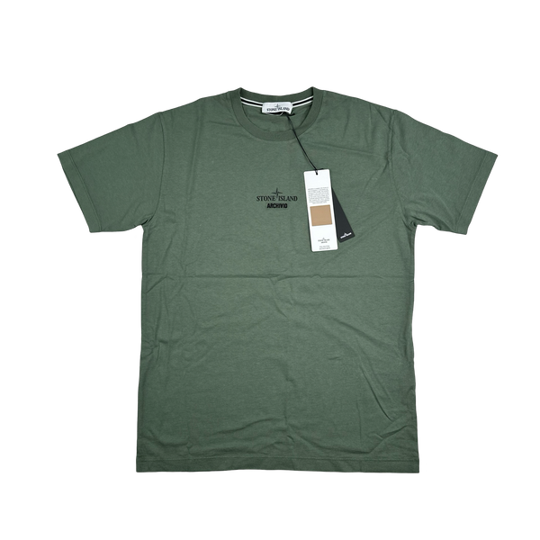 Stone Island 2021 Polyester Microfiber Archivo Short Sleeve T Shirt - Large