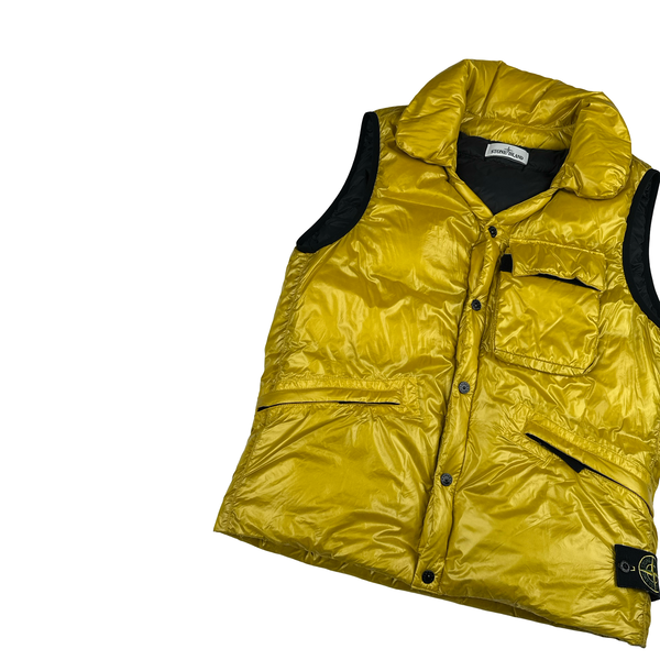 Stone Island 2018 Yellow Pertex Quantum Down Filled Gilet Jacket - Large