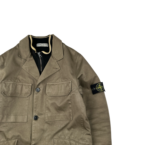 Stone Island 2006 Brown Dutch Rope Lined Winter Jacket - Small